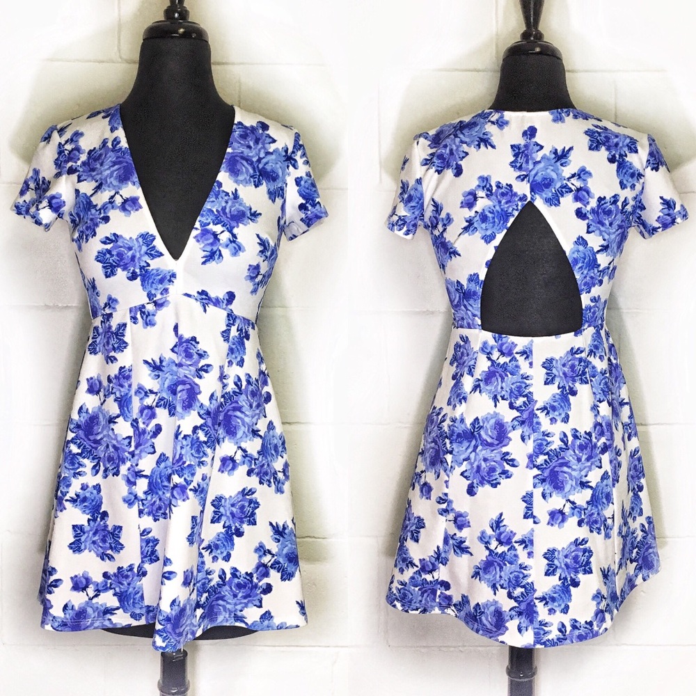Show Me Your Mumu Iziba Blue Floral Dress